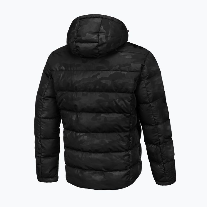 Men's Pitbull Airway 5 Padded Hooded winter jacket all black camo 4