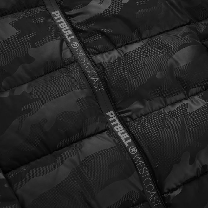Men's Pitbull Airway 5 Padded Hooded winter jacket all black camo 9