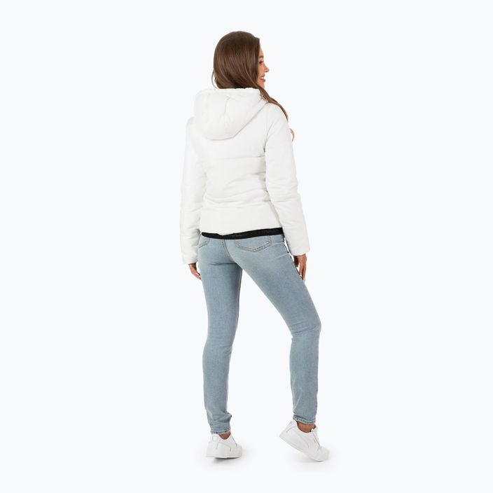 Pitbull West Coast women's winter jacket Jenell Quilted Hooded white 2