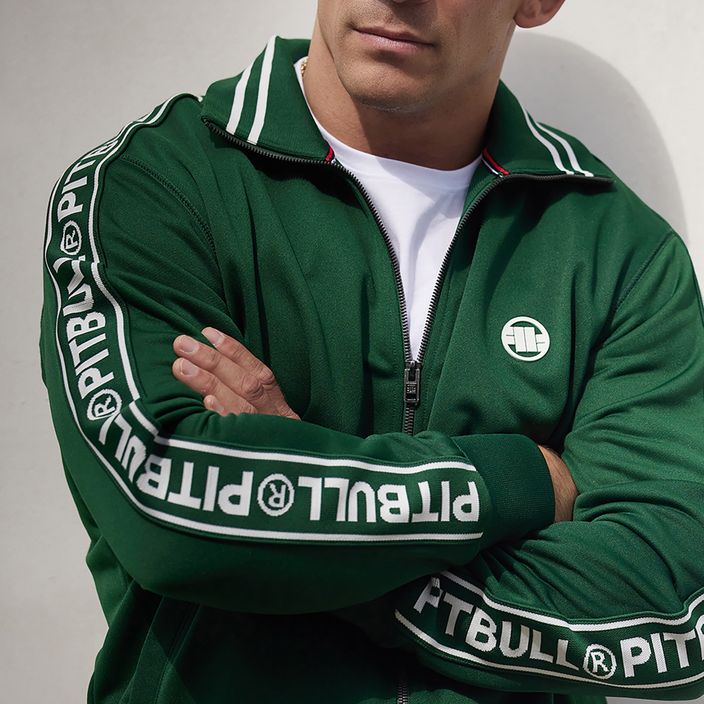 Men's Pitbull West Coast Trackjacket Tape Logo Terry Group green 5