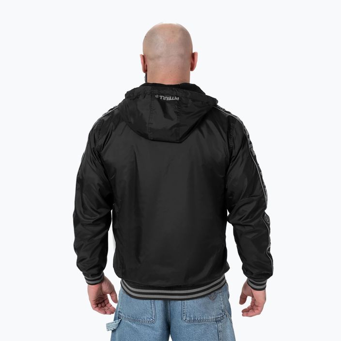 Men's Pitbull West Coast Whitewood Hooded Nylon jacket black 2