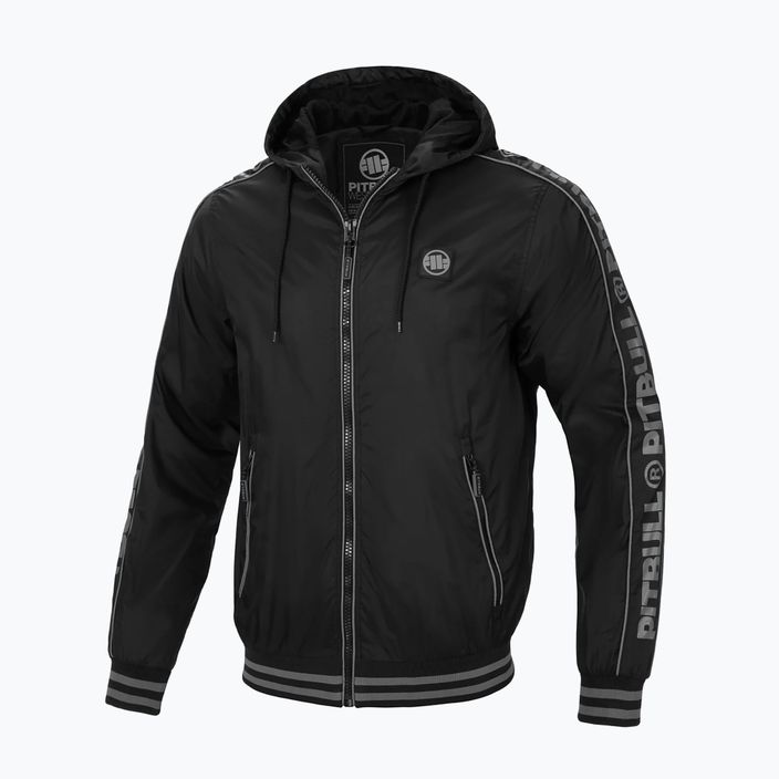 Men's Pitbull West Coast Whitewood Hooded Nylon jacket black 4