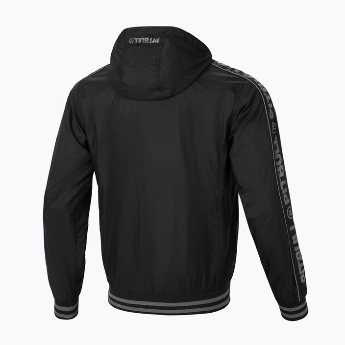 Men's Pitbull West Coast Whitewood Hooded Nylon jacket black 5