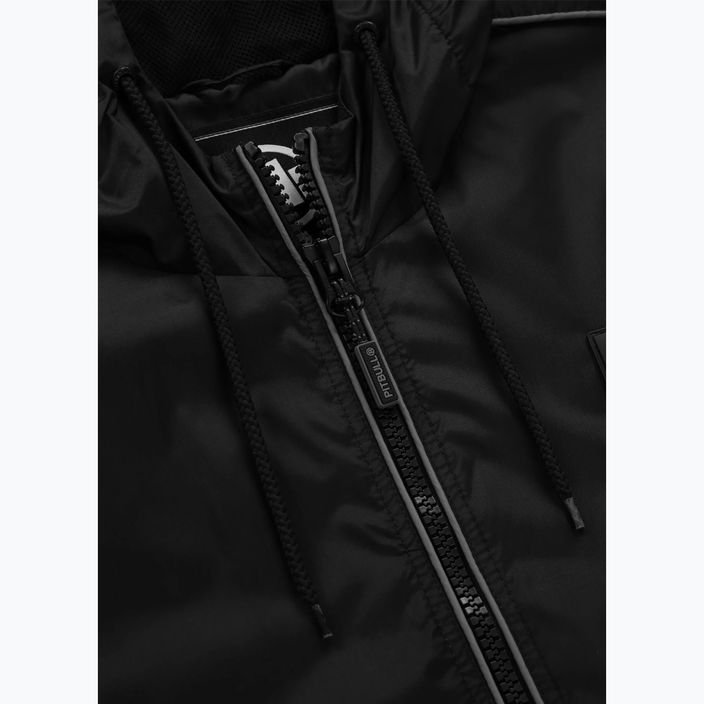 Men's Pitbull West Coast Whitewood Hooded Nylon jacket black 6