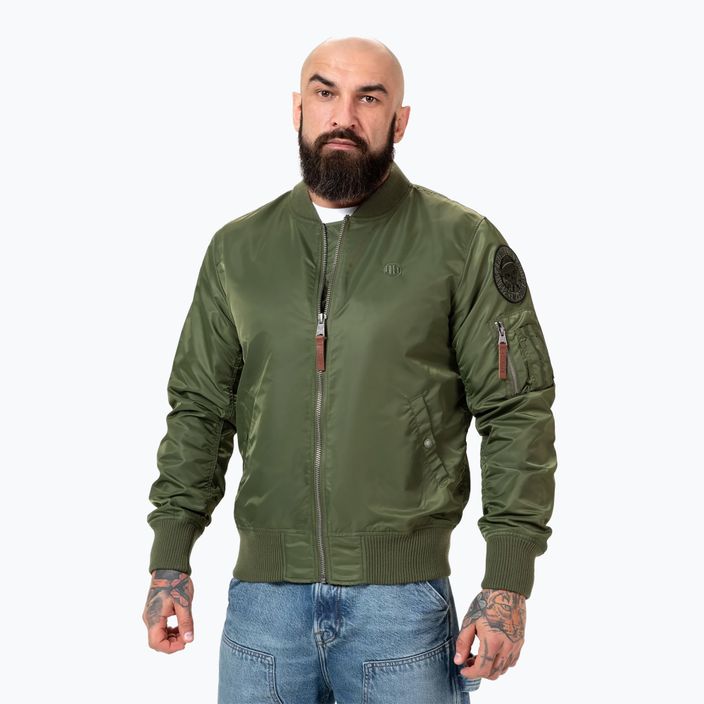 Pitbull West Coast men's jacket Ma 1 Logo Flight 2 olive