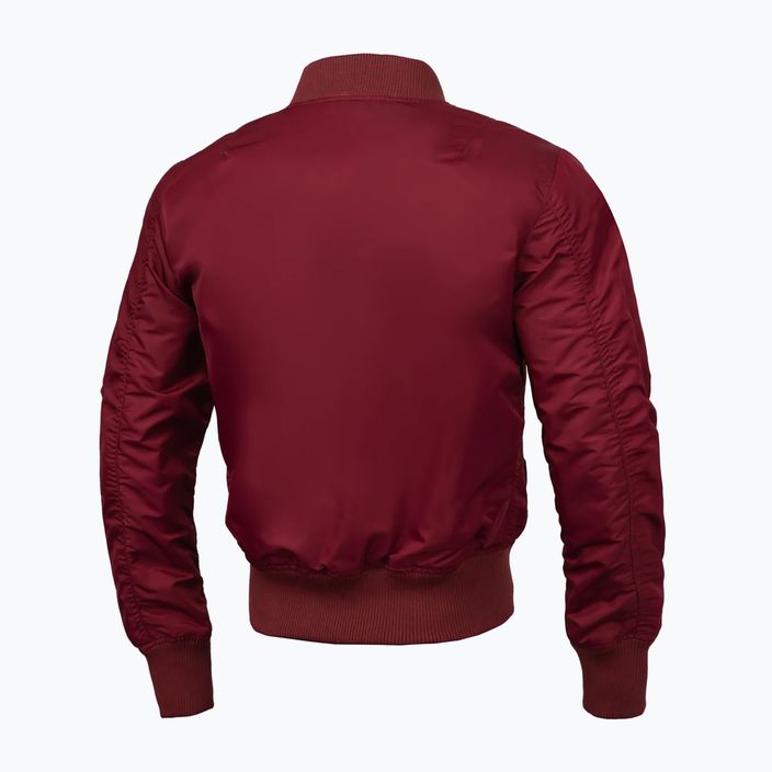 Pitbull West Coast men's jacket Ma 1 Logo Flight 2 burgundy 5