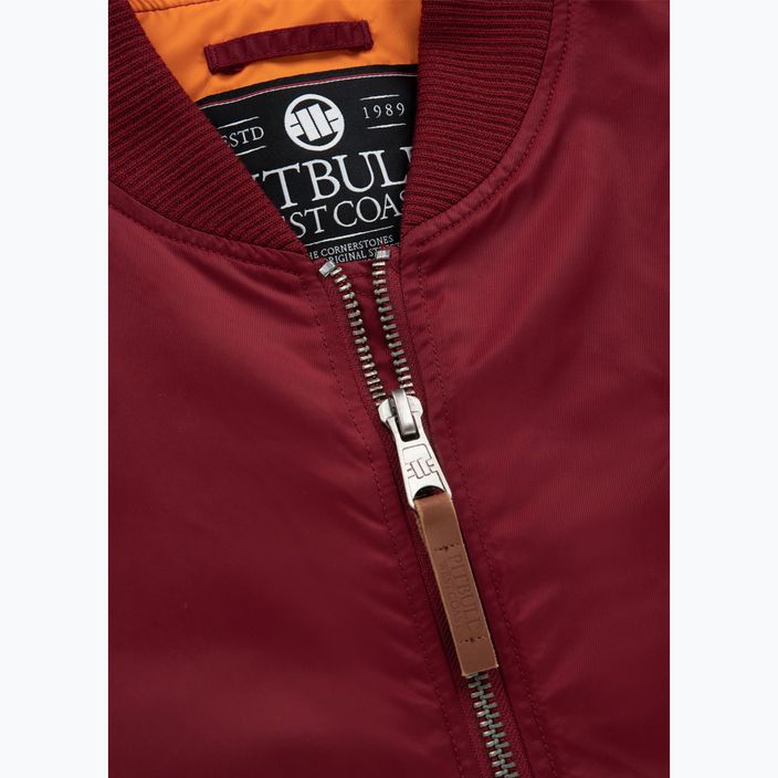 Pitbull West Coast men's jacket Ma 1 Logo Flight 2 burgundy 6