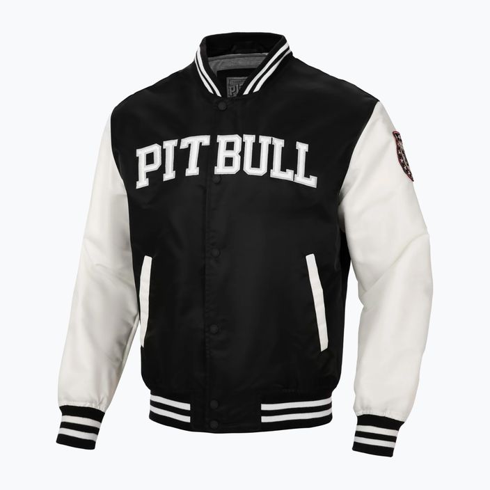 Men's Pitbull West Coast Falcon Ridge Bomber Hooded jacket black/ecru 5