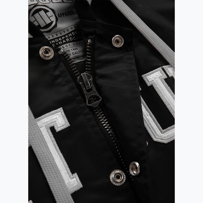 Men's Pitbull West Coast Falcon Ridge Bomber Hooded jacket black/ecru 8