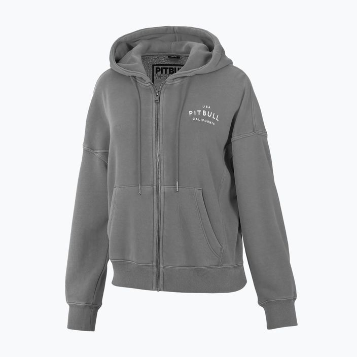 Pitbull West Coast women's sweatshirt Manzanita Washed Hooded Zip grey 3