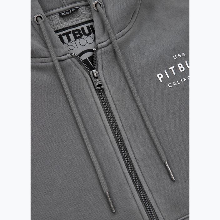 Pitbull West Coast women's sweatshirt Manzanita Washed Hooded Zip grey 5