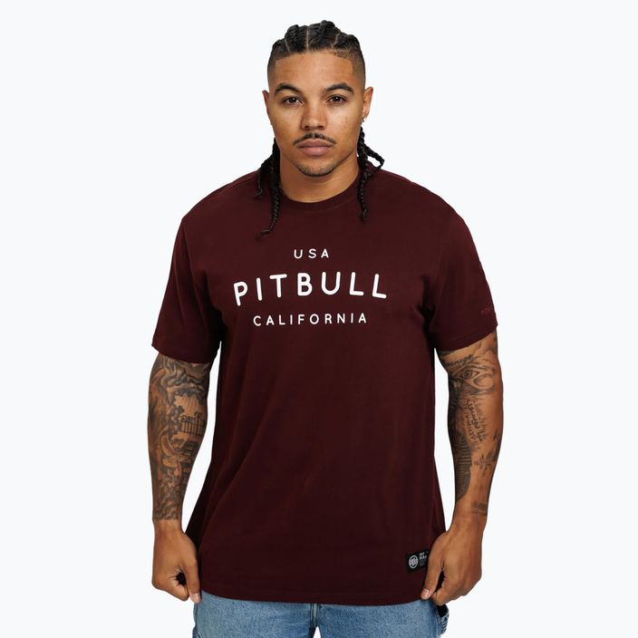 Pitbull West Coast men's t-shirt Usa Cal burgundy