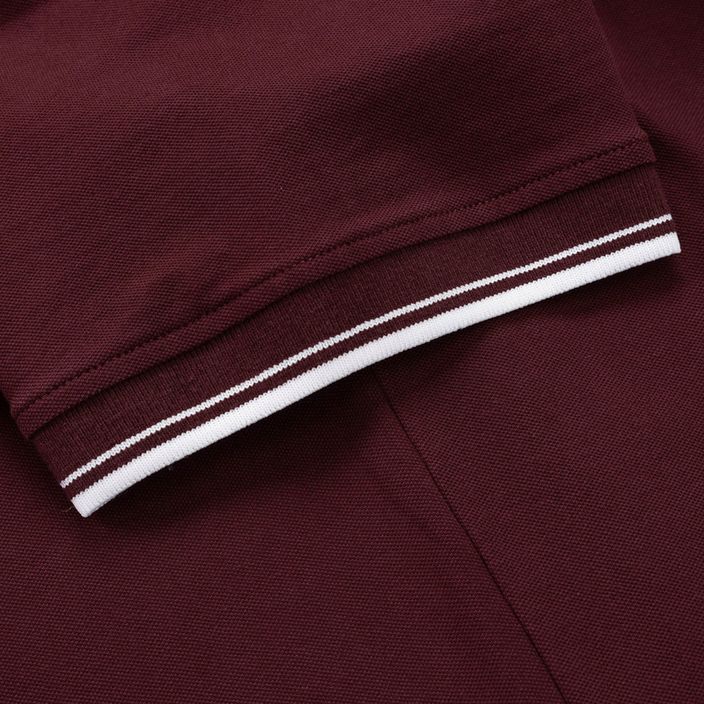 Men's Pitbull West Coast Polo Shirt Pique Stripes Regular burgundy 8