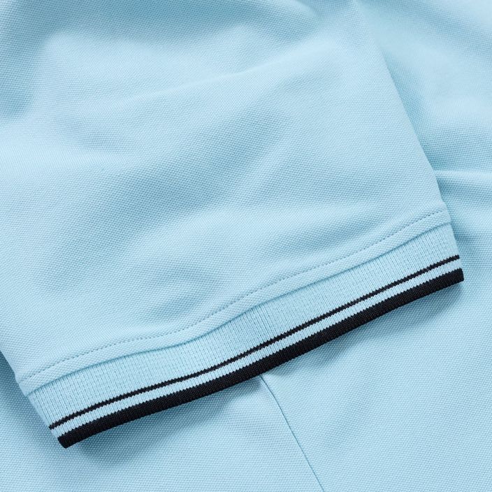 Men's Pitbull West Coast Polo Shirt Pique Stripes Regular light blue 8