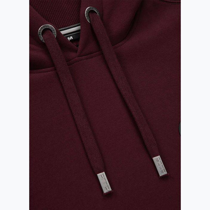 Men's Pitbull Small Logo Hooded sweatshirt burgundy 3