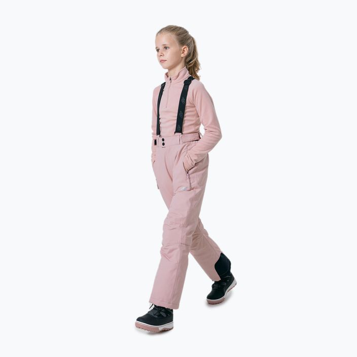 Children's 4F fleece sweatshirt pink HJZ22-JBIDP001 2