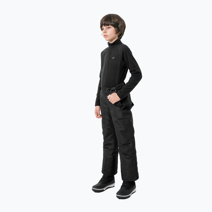 Children's 4F fleece sweatshirt black HJZ22-JBIMP001 2