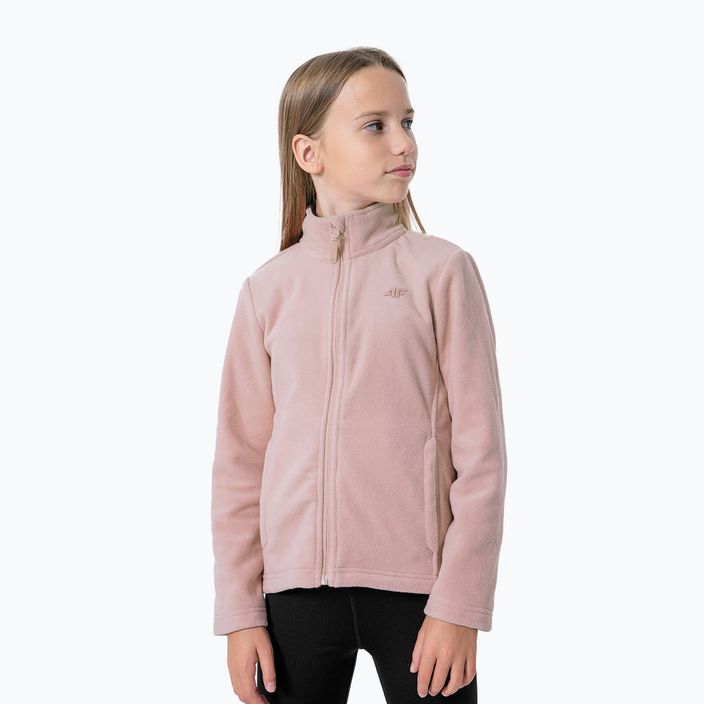 Children's 4F fleece sweatshirt pink HJZ22-JPLD001 7