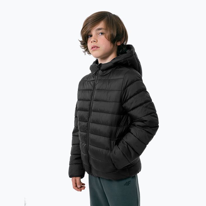 Children's 4F down jacket black HJZ22-JKUMP001