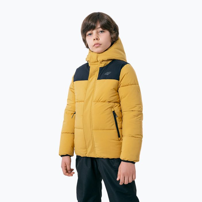 Children's down jacket 4F yellow HJZ22-JKUMP004