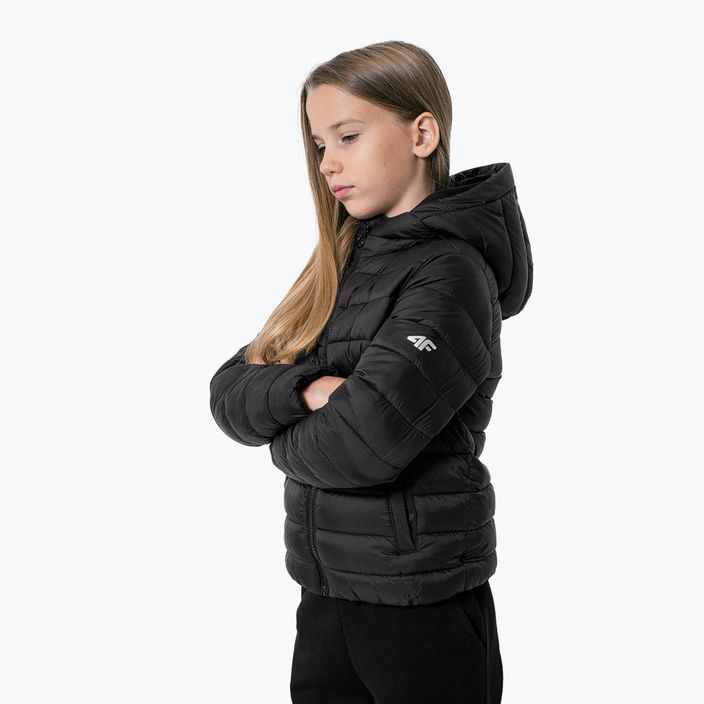 Children's down jacket 4F black HJZ22-JKUDP001