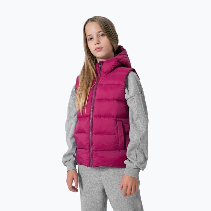 Children's 4F waistcoat pink HJZ22-JKUDP002