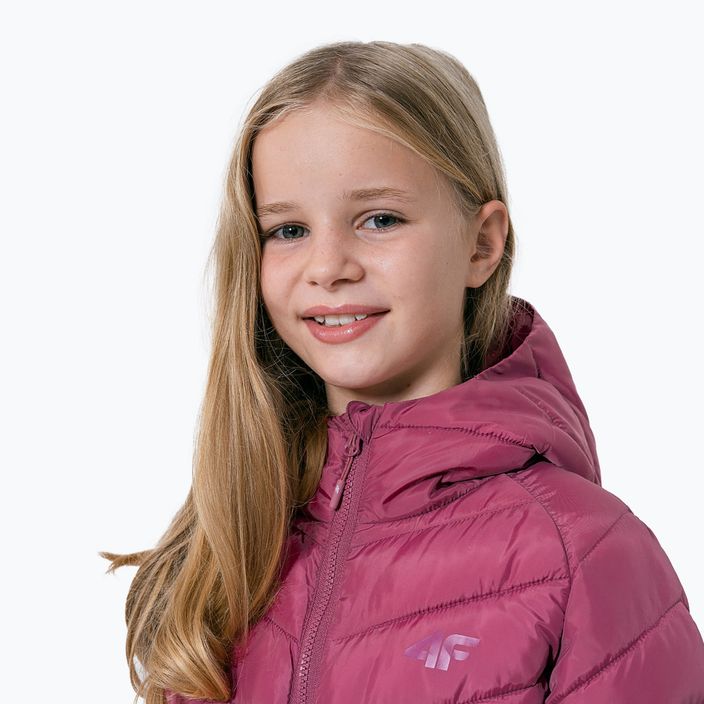 Children's 4F down jacket pink HJZ22-JKUDP003 2