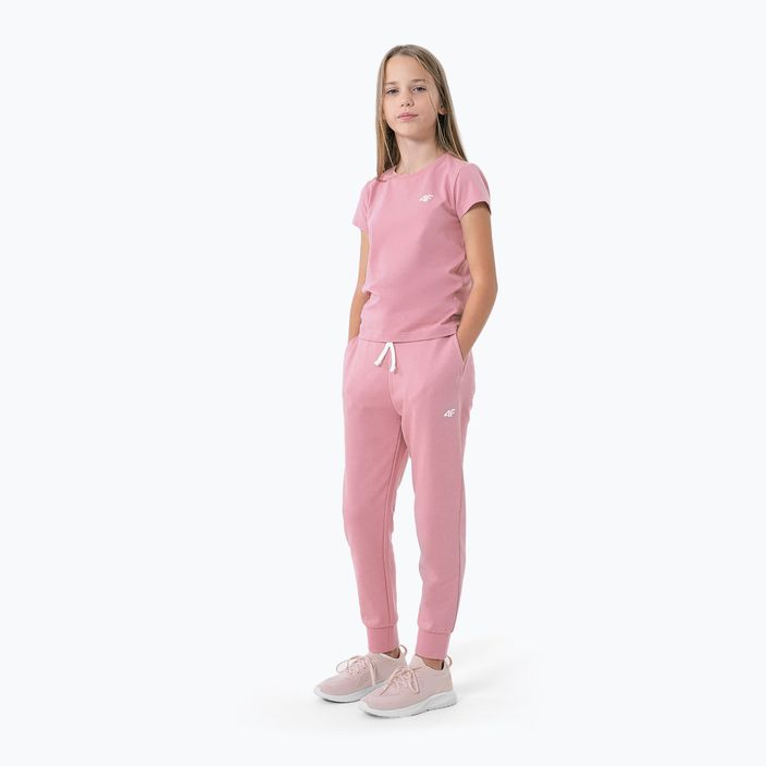 Children's 4F T-shirt pink HJZ22-JTSD001