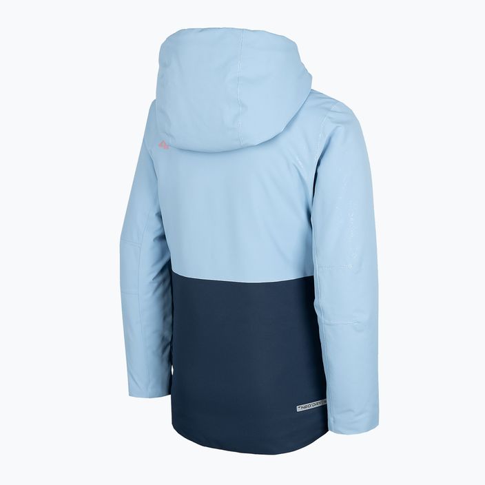 Children's ski jacket 4F blue HJZ22-JKUDN001 4