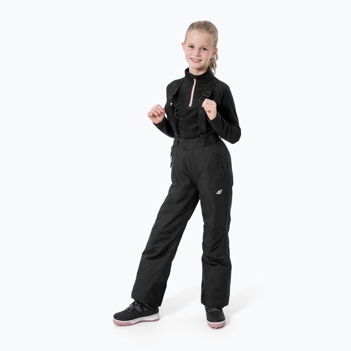 Children's ski trousers 4F black HJZ22-JSPDN001 2