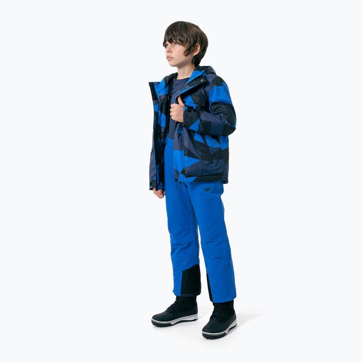 Children's ski jacket 4F black-blue HJZ22-JKUMN002 2