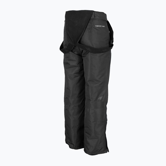 Children's ski trousers 4F black HJZ22-JSPMN001 4