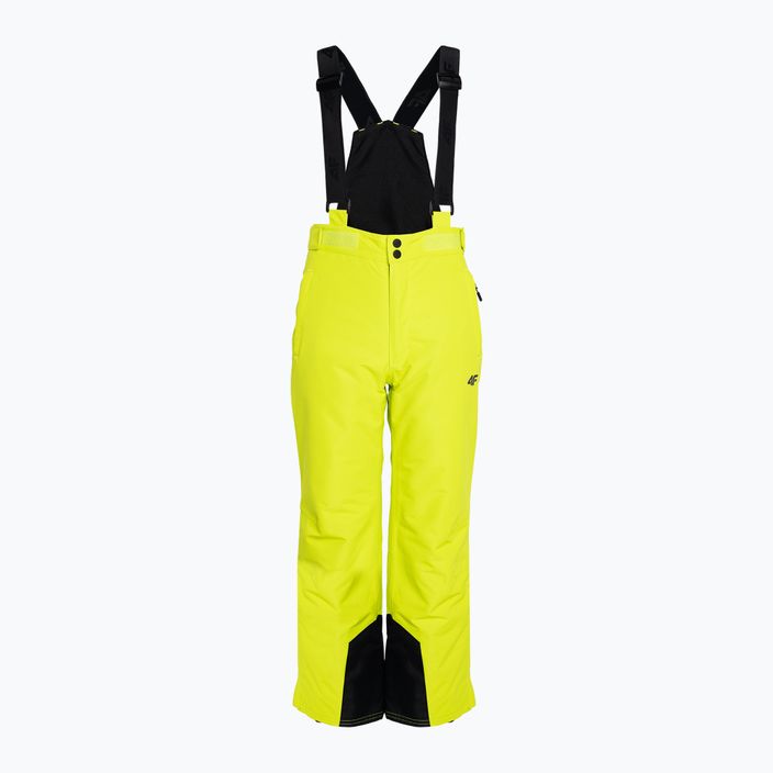 Children's ski trousers 4F yellow HJZ22-JSPMN001 3