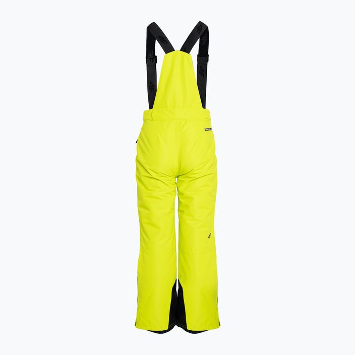 Children's ski trousers 4F yellow HJZ22-JSPMN001 4