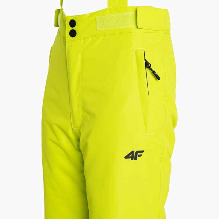 Children's ski trousers 4F yellow HJZ22-JSPMN001 5