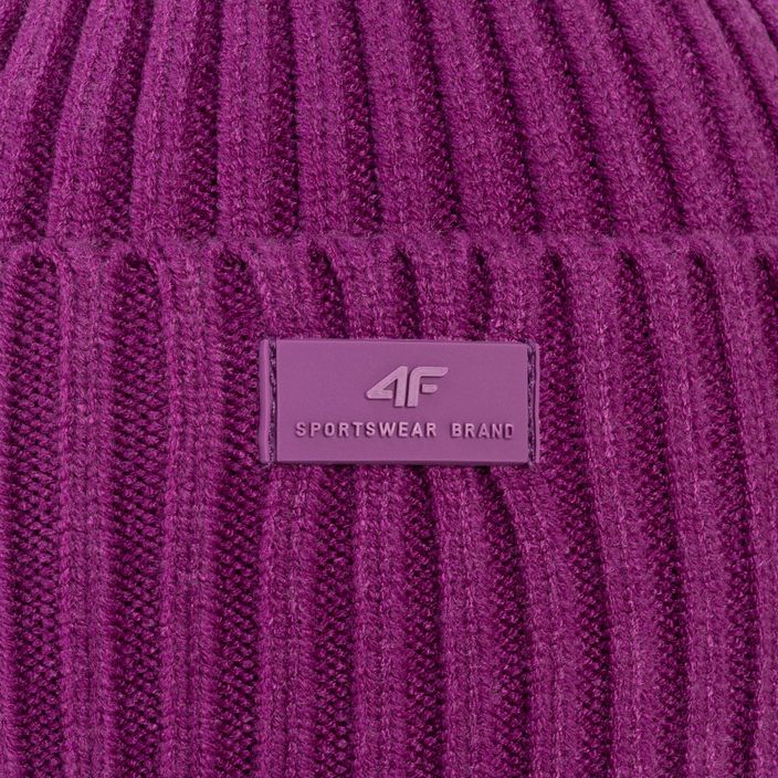 Women's winter beanie 4F purple H4Z22-CAD004 4