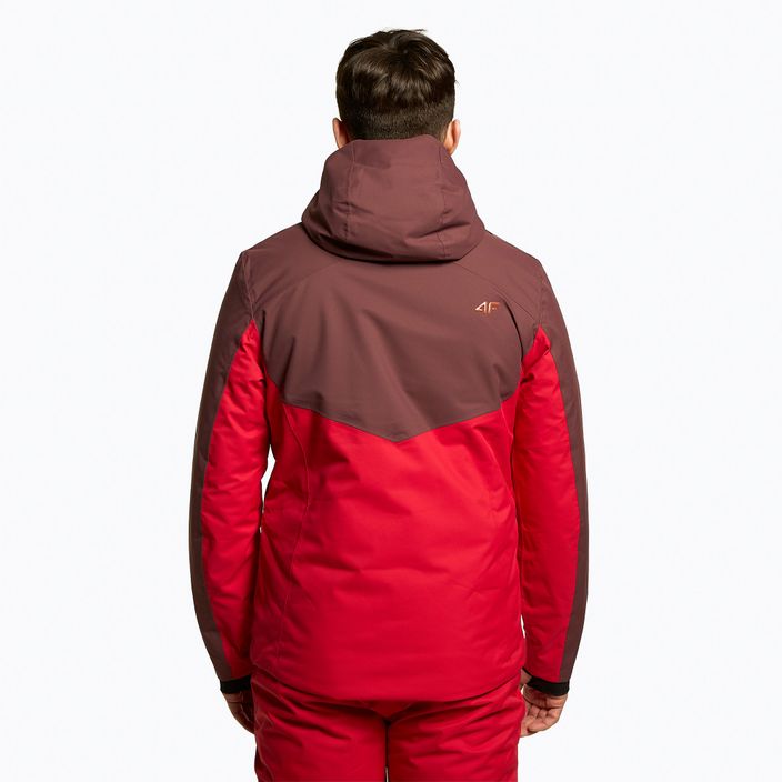 Men's 4F ski jacket red H4Z22-KUMN011 3