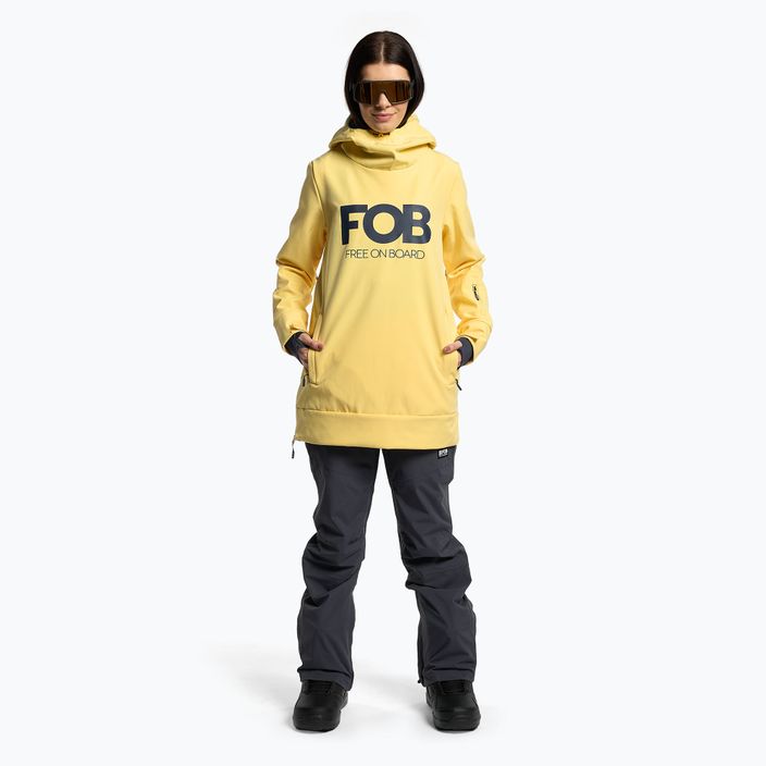 Women's snowboard jacket 4F yellow H4Z22-SFD001F 2