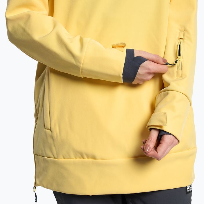 Women's snowboard jacket 4F yellow H4Z22-SFD001F 6