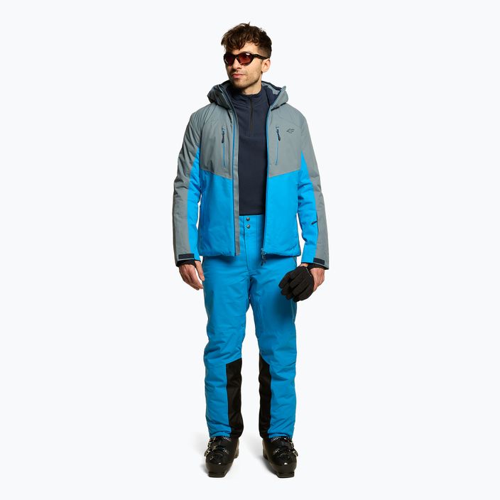 Men's 4F ski jacket blue-grey H4Z22-KUMN011 2