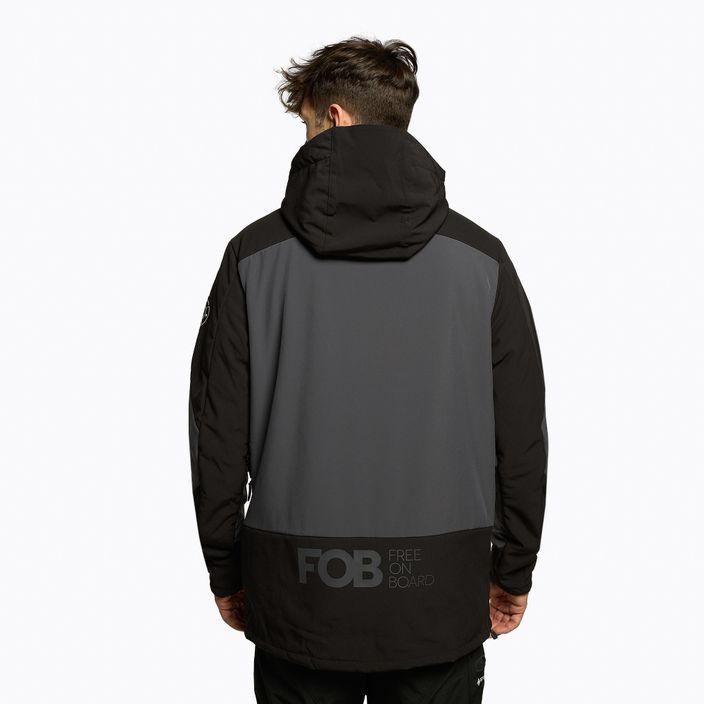 Men's 4F snowboard jacket black H4Z22-SFM002F 3