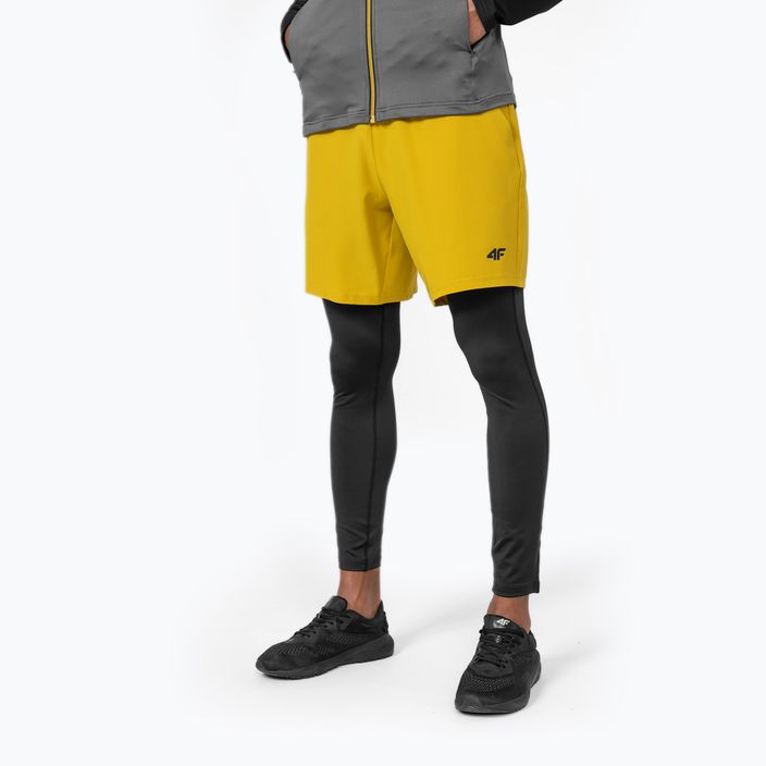 Men's training shorts 4F yellow H4Z22-SKMF010