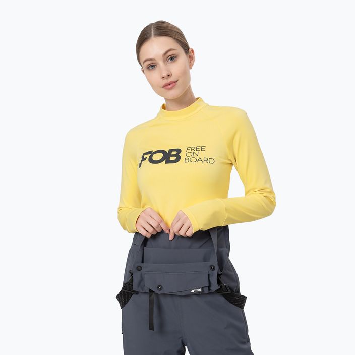 Women's thermal T-shirt 4F yellow H4Z22-BIDD030