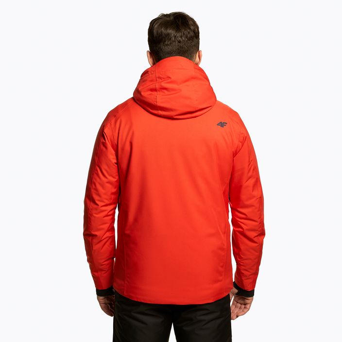 Men's 4F ski jacket red H4Z22-KUMN004 3