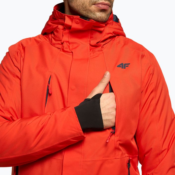 Men's 4F ski jacket red H4Z22-KUMN004 5