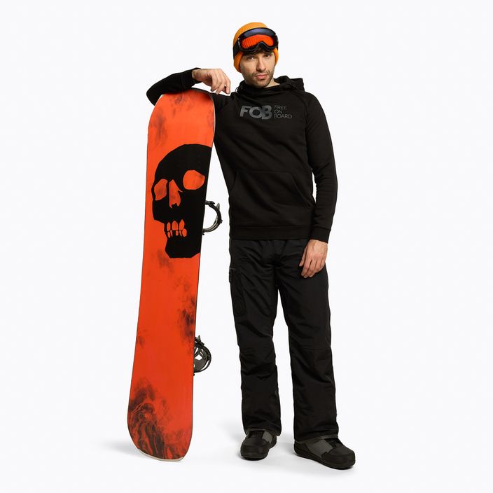 Men's 4F snowboard sweatshirt black H4Z22-BLM021 2