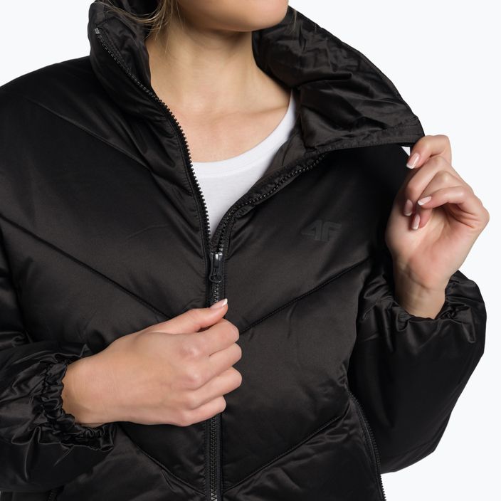 Women's down jacket 4F black H4Z22-KUDP019 6