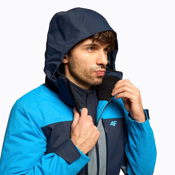 Men's 4F ski jacket blue H4Z22-KUMN012 4