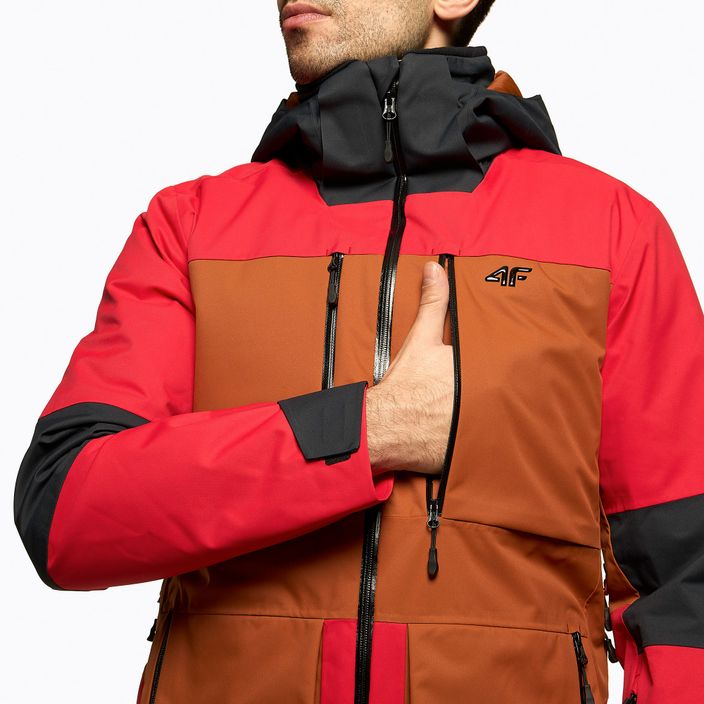 Men's 4F ski jacket red H4Z22-KUMN012 6