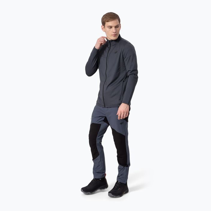 Men's 4F fleece sweatshirt grey H4Z22-PLM013 2
